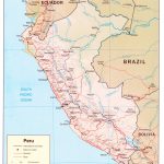 Mapa de Perú con relieve