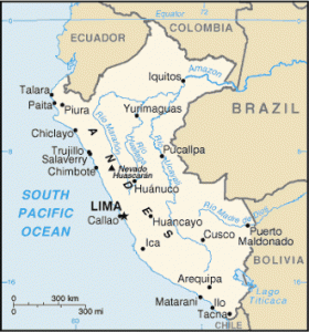 Mapa pequeño de Perú