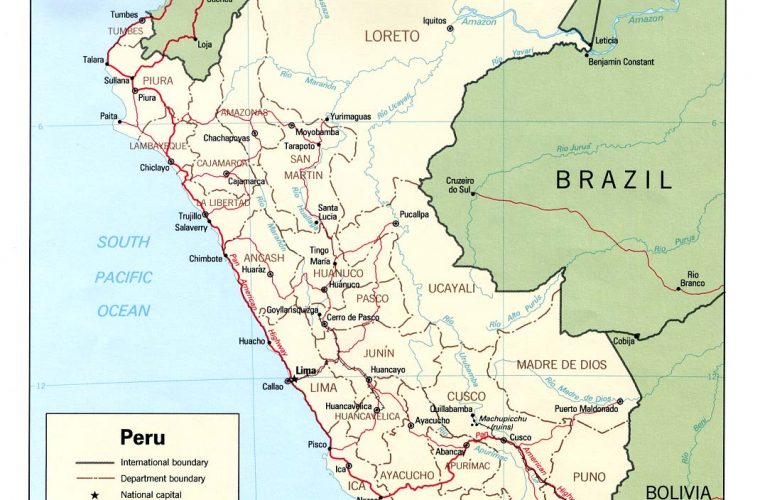 Mapa político de Perú
