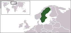 Suecia en el mapa