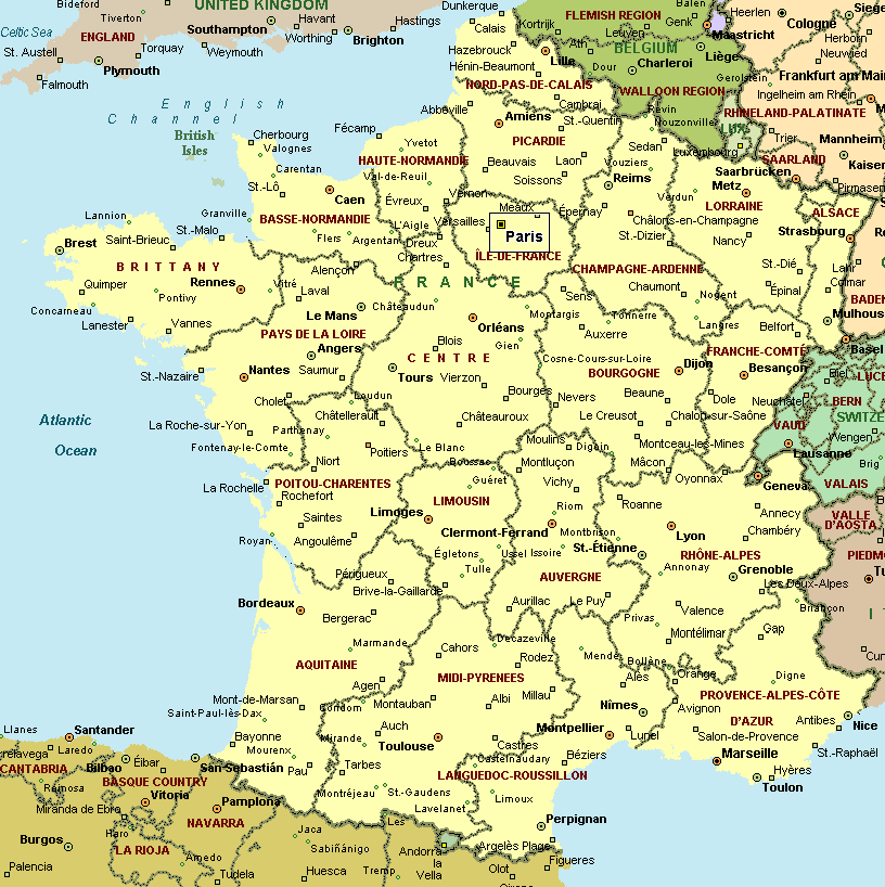 Mapa De Francia Turismo