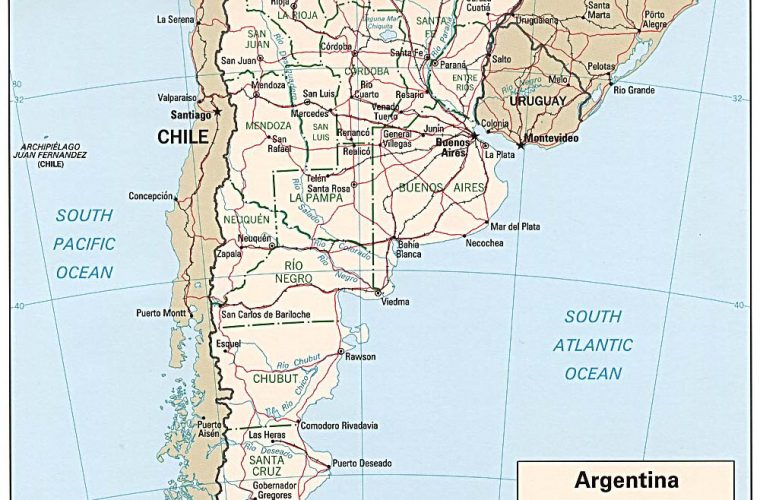 Mapa político de Argentina