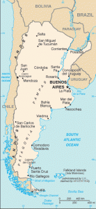 Mapa de Argentina pequeño