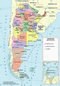 Mapa de las provincias de Argentina