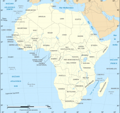 Mapa de los países de África