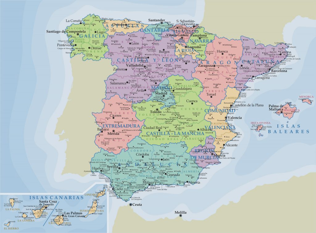 Mapa De Espa a Turismo Mapa De Espa a Turismo