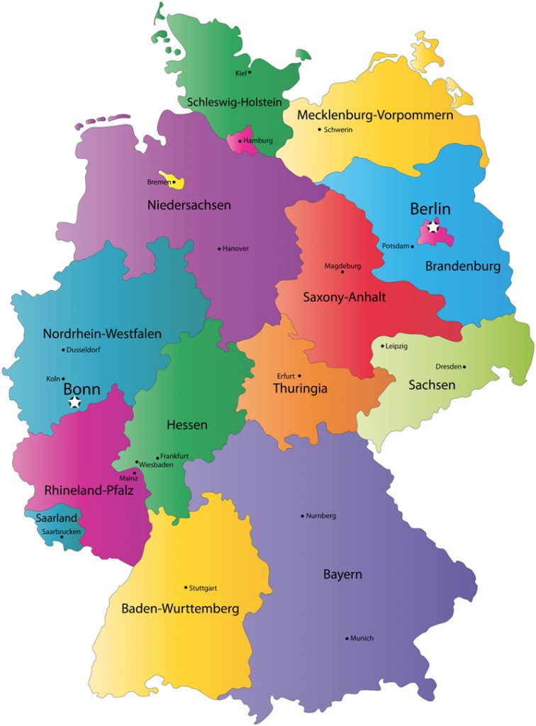 Mapa político de Alemania