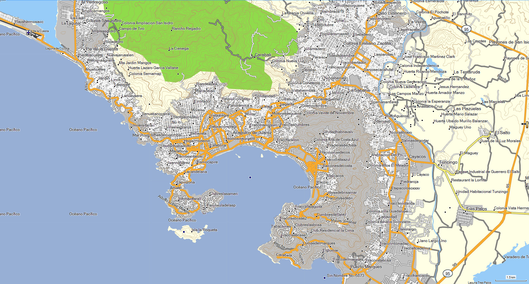 Mapa De Acapulco 