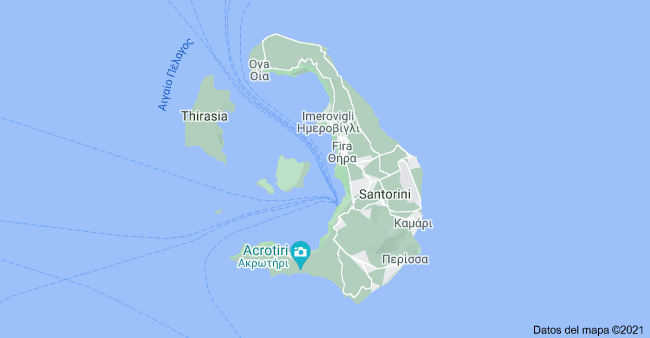 Donde esta localizado Santorini
